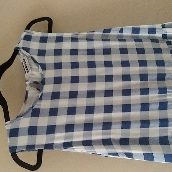 Gingham Sleeveless Summer Dress sz L - Picture 2 of 15
